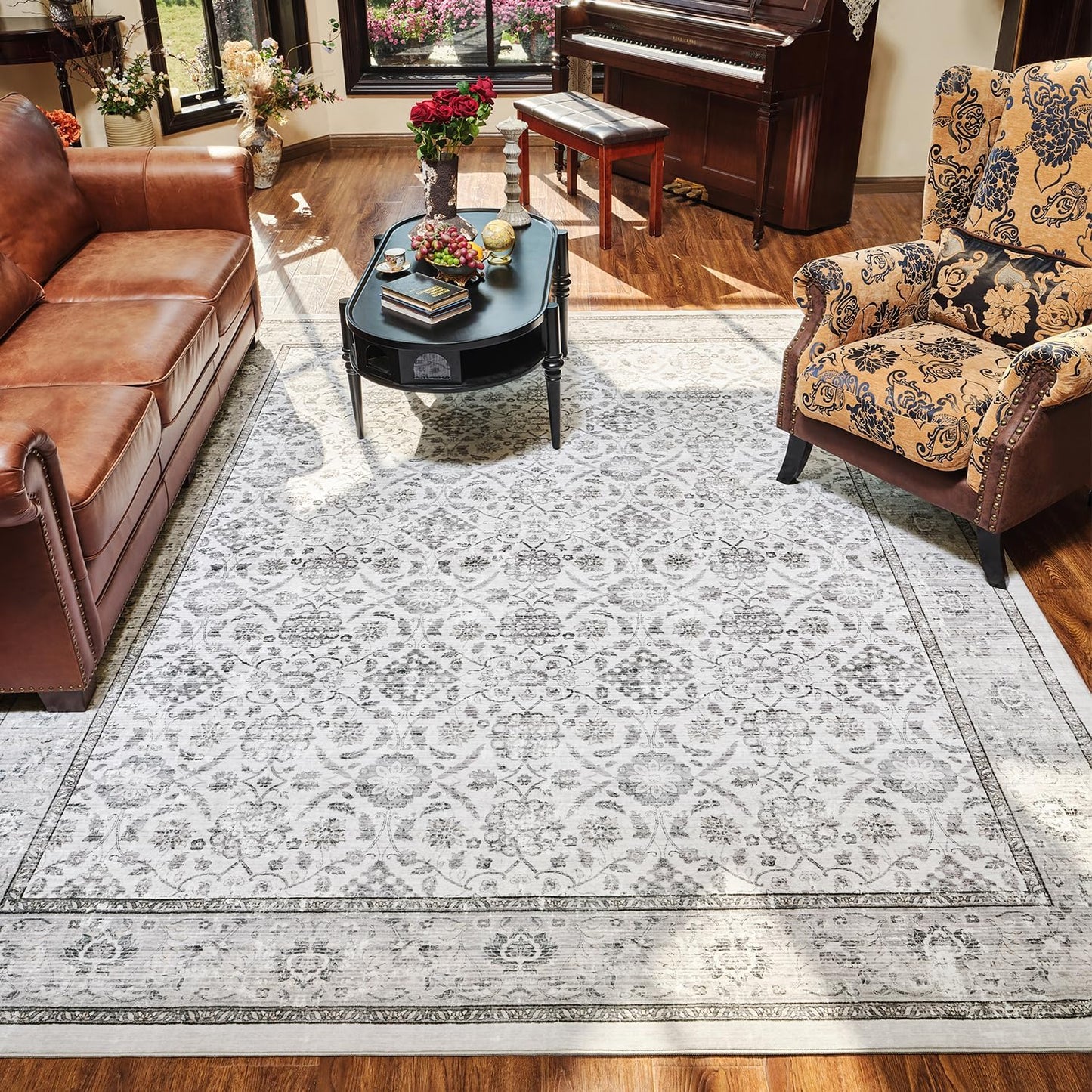 Floral Vintage Rug Living Room and Bedroom
