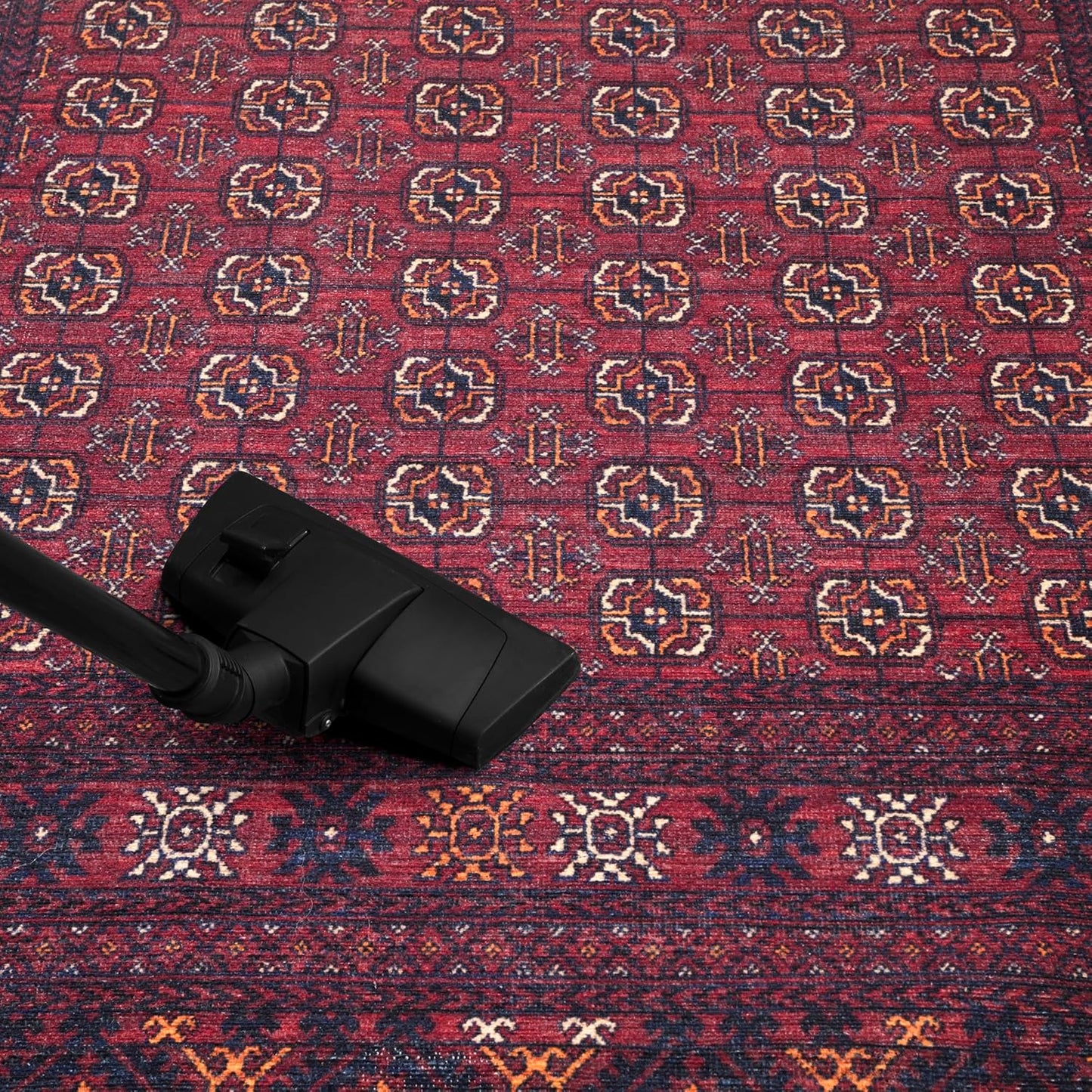 Turkish Rug Ethnic Patterned Burgundy Boho Living Room Kitchen and Bedroom
