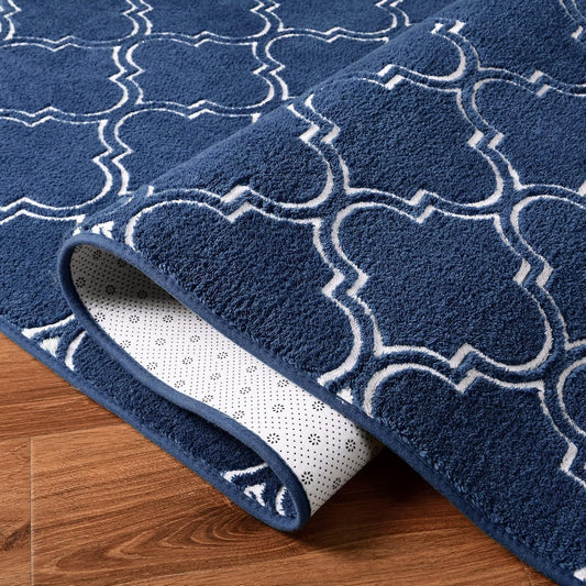 Navy Blue And White Area Rug