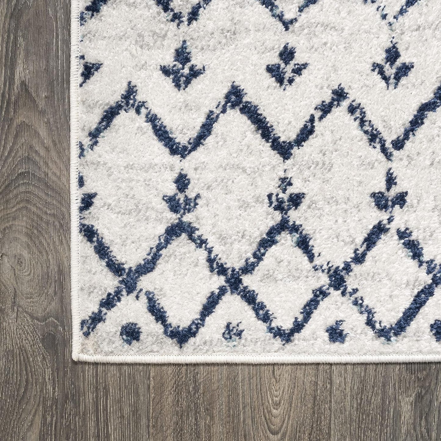 Bohemian Rug Classic 4x6 White and Blue Area Carpet