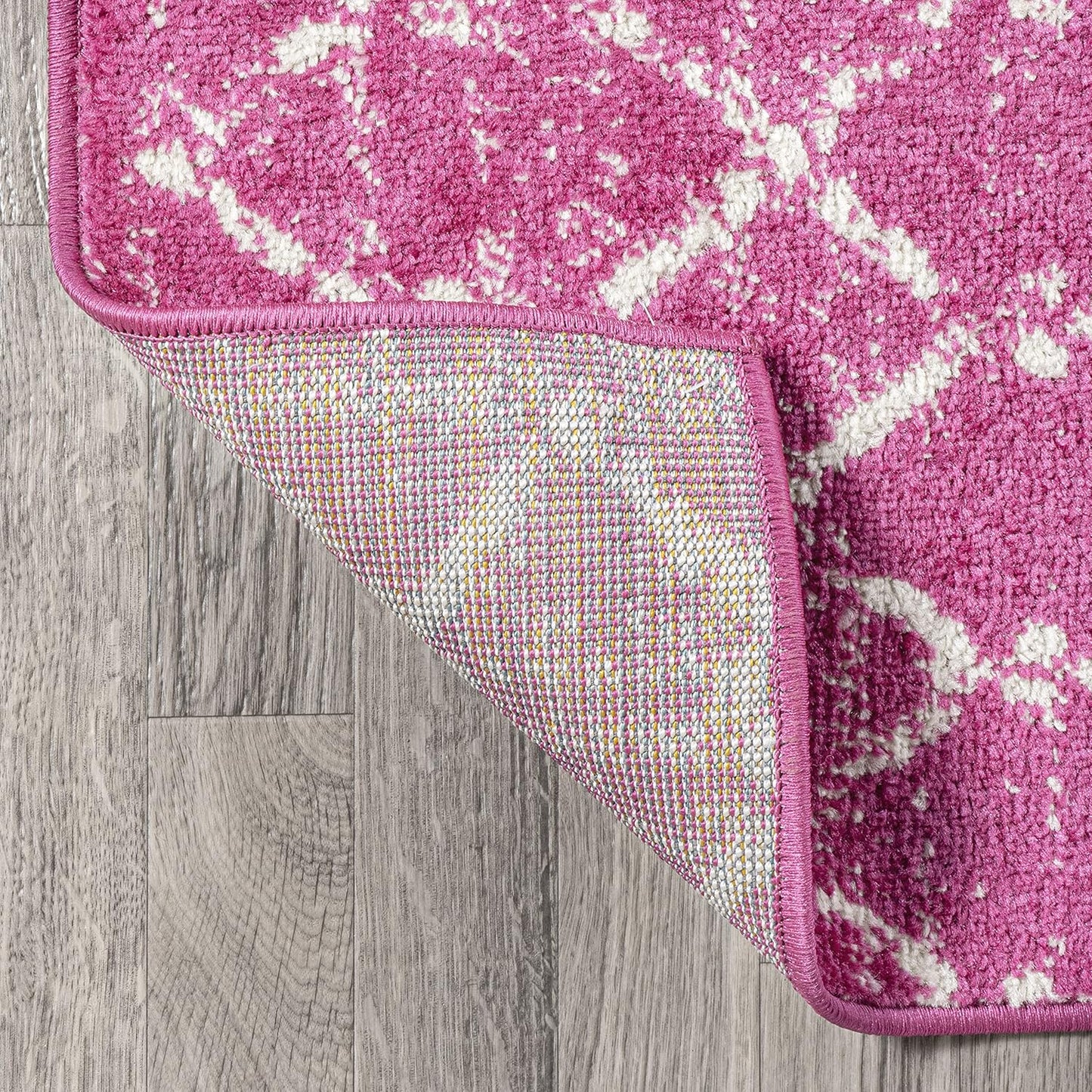 Bohemian Rug Classic 4x6 Pink and White Area Carpet