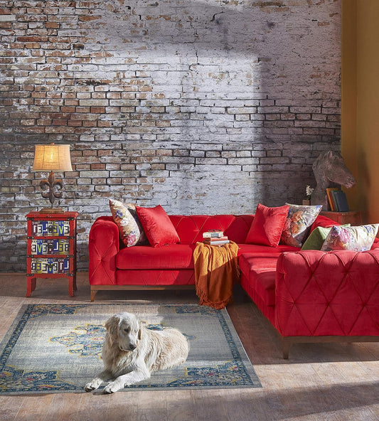 Joy Rug Collection Area Rug 5x7 Oriental Patterned Grey Blue Area Carpet