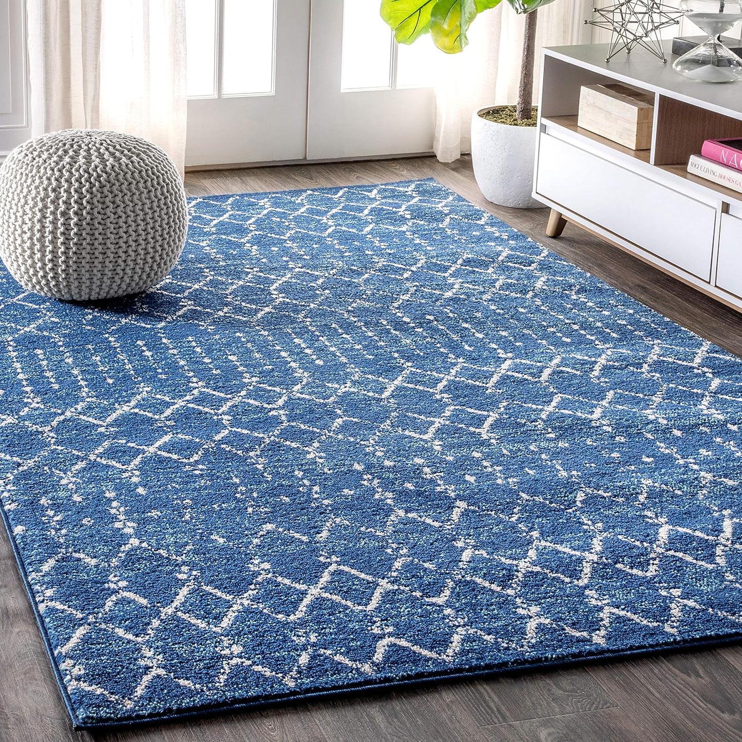 Bohemian Rug Classic 4x6 Blue and White Area Carpet