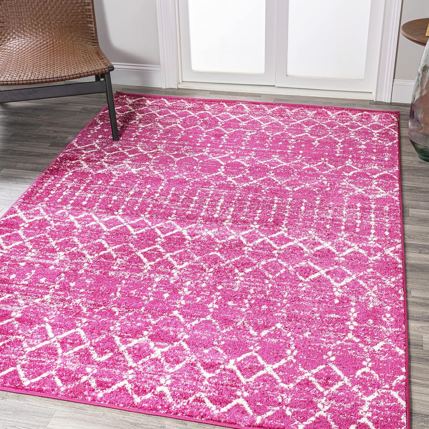 Bohemian Rug Classic 4x6 Pink and White Area Carpet