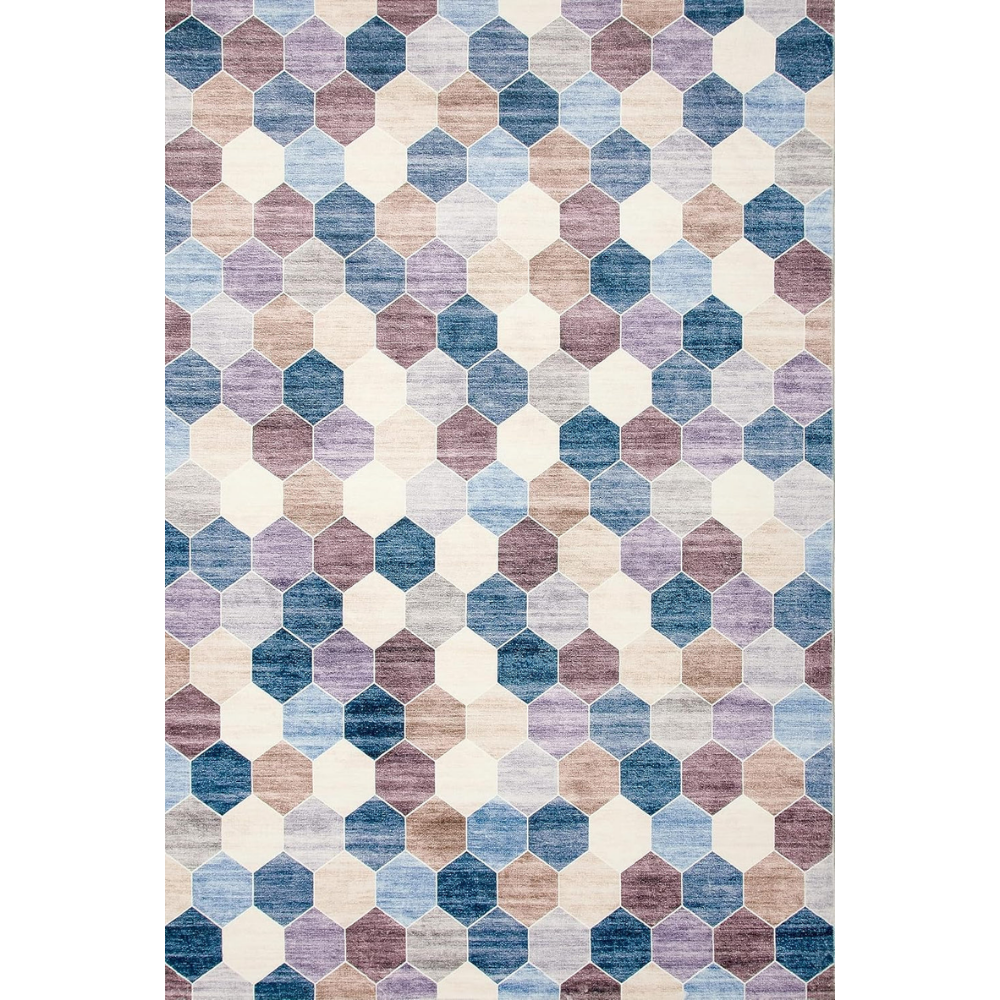 Modern Purple Rug Geometric Living Room Kitchen and Bedroom