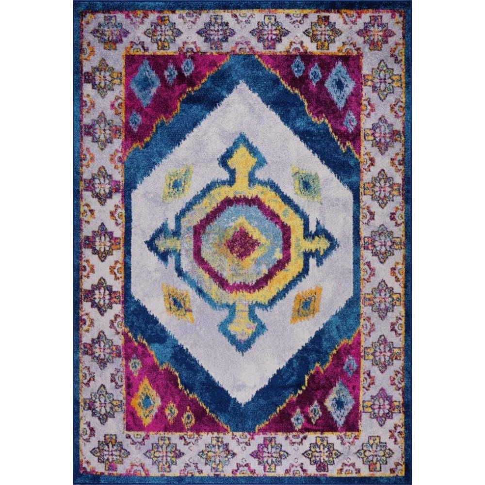 Joy Rug Collection Nazar Area Rug 5x7 Tribal Patterned Purple Multicolor Area Carpet