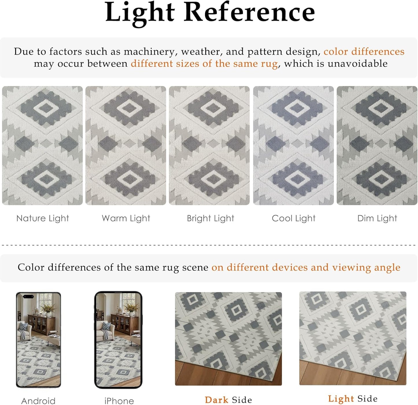 Area Rug 3D Boho Neutral Plush Pile