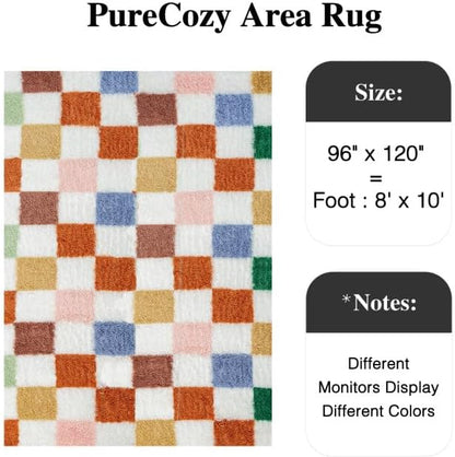 Checkered Shag Rug Super Soft Washable rgc-0200