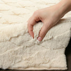 Pelo Diamond Cream Washable Rug - Rugsco.ca