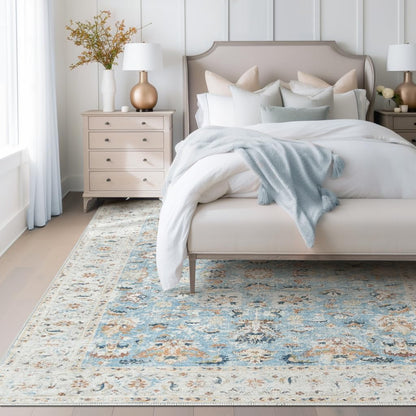 Vintage Blue Rug Living Room  Kitchen and Bedroom