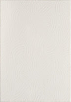Agora Collection Plush Shag Rug 5x7 White Boho Wavy