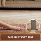Modern Rug Red Abstract Non Slip Modern  Living Room Kitchen and Bedroom