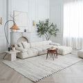 Boho Rug 4x6 High Quality Traditional White and Black Area Rug
