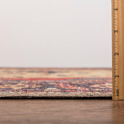 Turkish Rug Red Yellow Boho Living Room  Kitchen and Bedroom