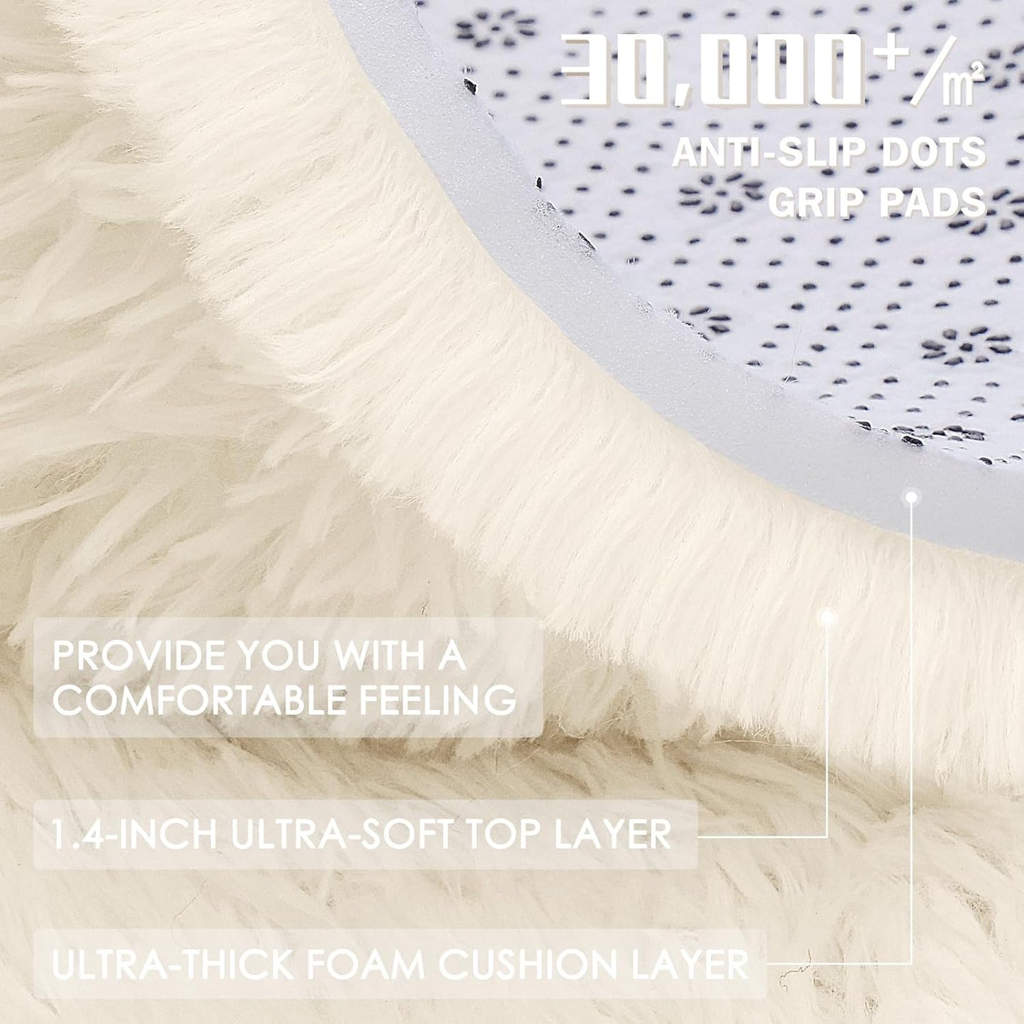 Rugsco Shag Rug Selection, Fluffy, Cozy & Machine Washable - rgc003