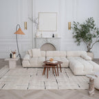 Boho Rug 4x6 High Quality Abstract White and Black Area Rug