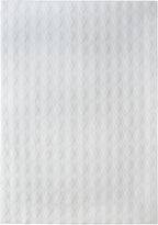 Faux Rabbit Fur Shag Rug 5x7 Creamy White Boho Diamond Patterned Rug
