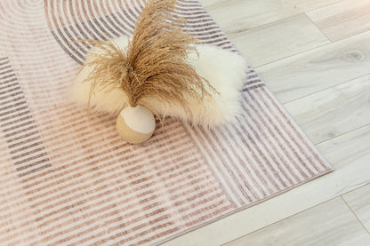 Modern Minimalist Area Rug Beige Modern Living Room Kitchen and Bedroom Rug