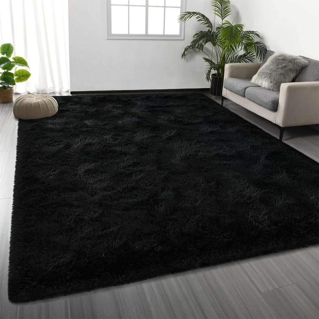 Area Rug Black Shag