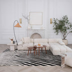 Boho Rug 4x6 High Quality Zebra White and Black Area Rug