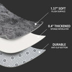 Shag Rug Large Size Cloud Grey Fluffy Machine Washable Area Rug