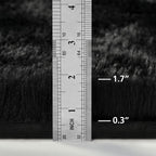 Black Shag Rug Plain, Modern, Fluffy, Soft Rug - rgc009