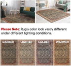 Turkish Rug Forest Green Brown Boho Living Room  Kitchen and Bedroom