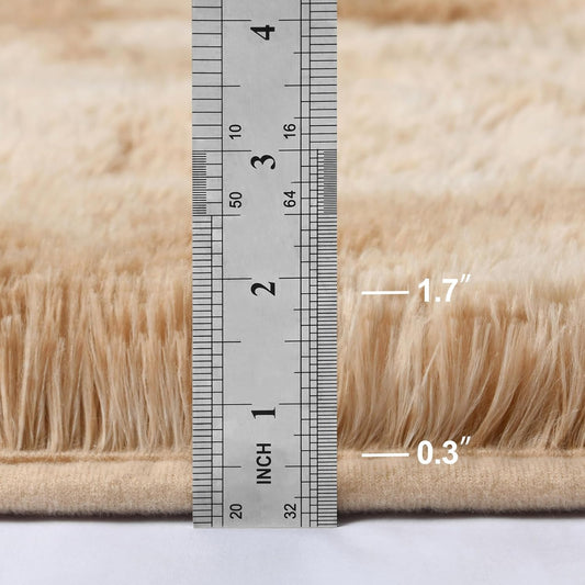 Cloud Beige Shag Rug, Modern Elegance Cozy  and Soft Area Rug - rgc004