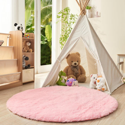 Round Fluffy Rugs Living Room & Bedroom Rug & Kids Room - rgc-00190