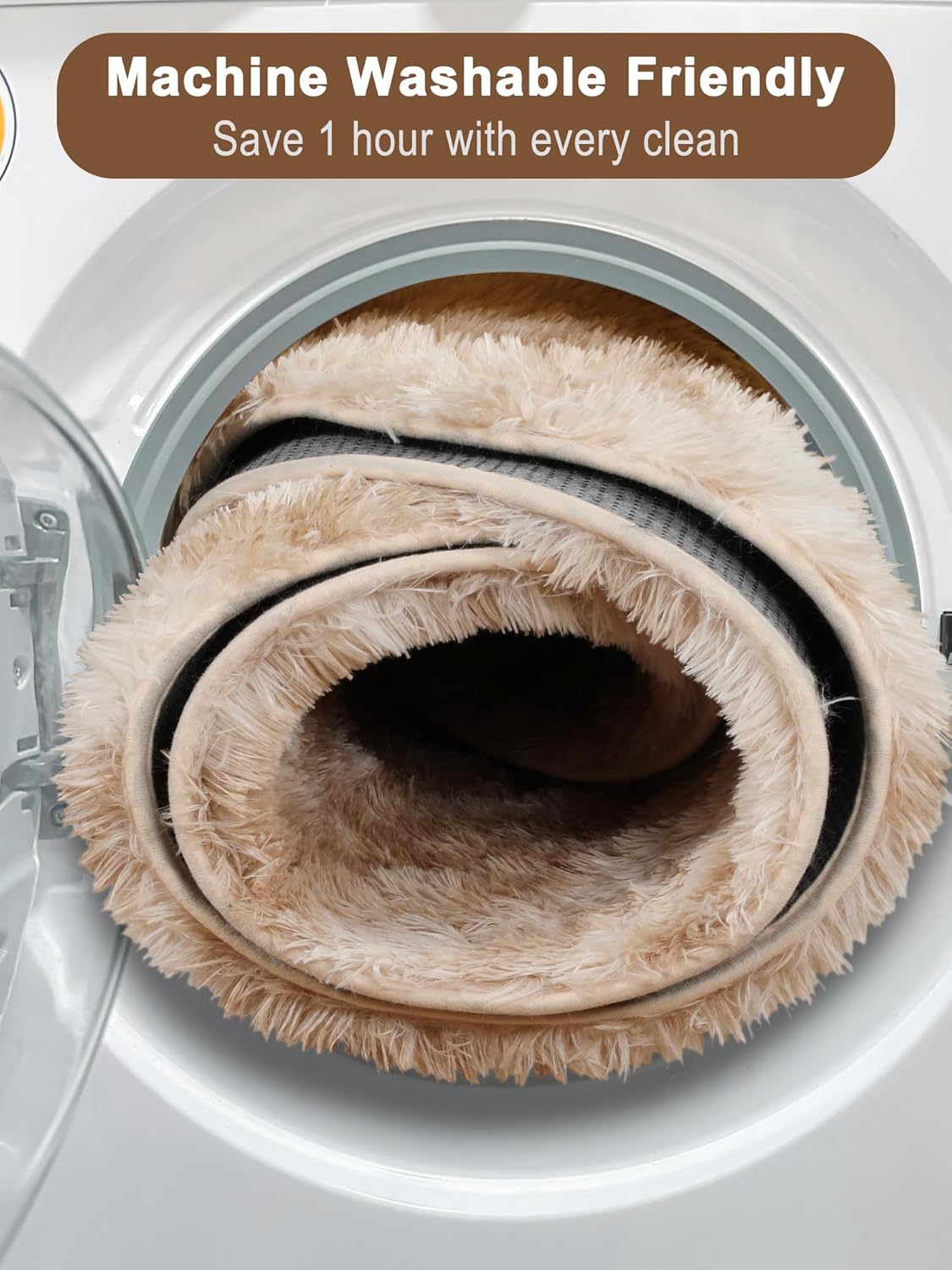 Round Fluffy Rugs Living Room & Bedroom Rug & Kids Room - rgc-00190