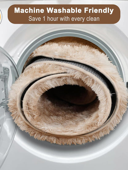 Round Fluffy Rugs Living Room & Bedroom Rug & Kids Room - rgc-00190