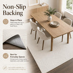 Crescent Cream Washable Rug - Rugsco.ca