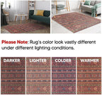 Turkish Rug Ethnic Patterned Red Boho Living Room  Kitchen and Bedroom