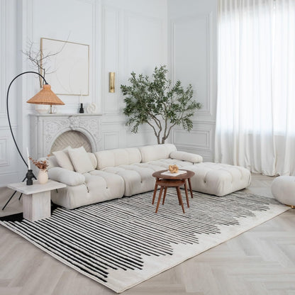 Boho Rug 4x6 High Quality Black and White Area Rug