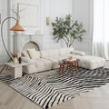 Boho Rug 4x6 High Quality Zebra White and Black Area Rug