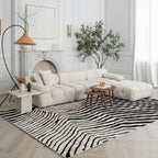 Boho Rug 4x6 High Quality Zebra White and Black Area Rug