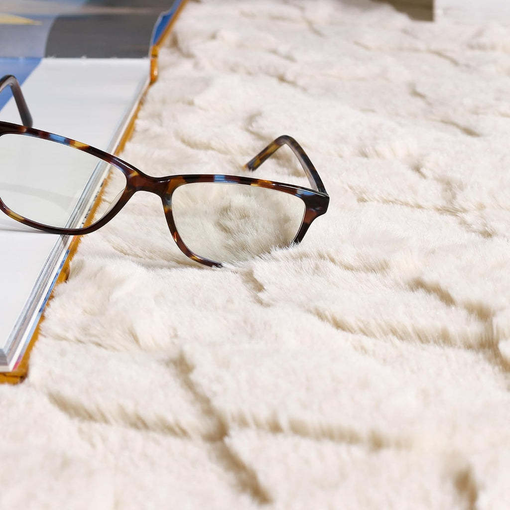 Pelo Diamond Cream Washable Rug - Rugsco.ca