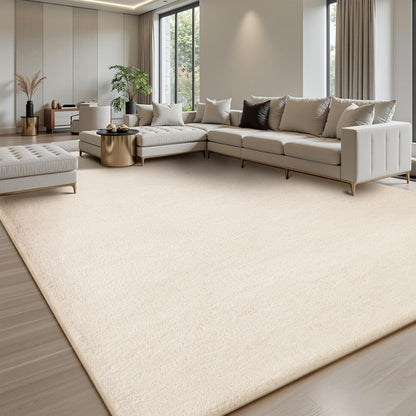 Shag Rug Extra Large Soft Fluffy Washable Area Rug Beige Cream