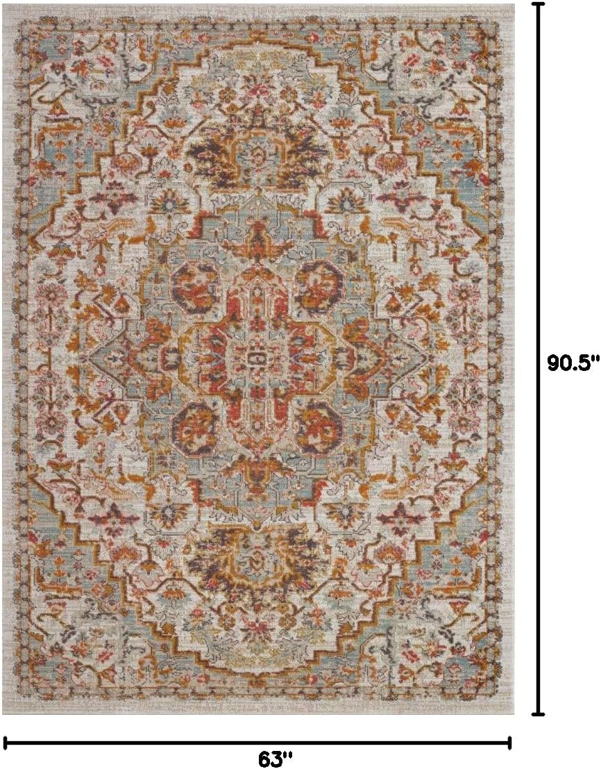 Turkish Rug Traditional Patterned Multicolor  Area Rug Carpet