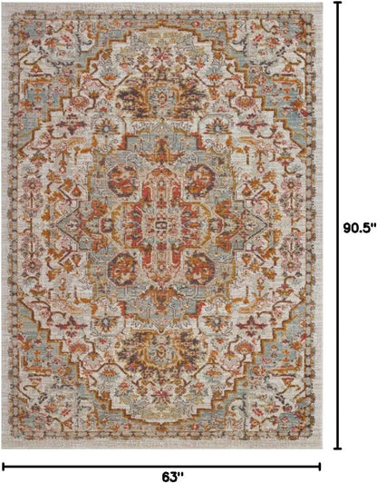 Turkish Rug Traditional Patterned Multicolor  Area Rug Carpet