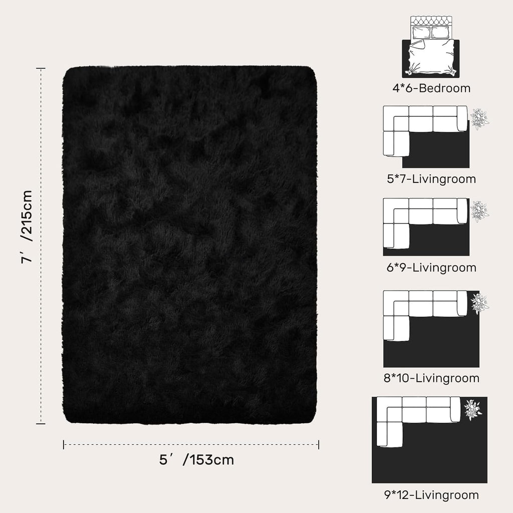 Rugsco Shag Rug Selection, Fluffy, Cozy & Machine Washable - rgc003