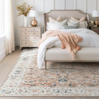 Vintage Beige Orange Rug Living Room  Kitchen and Bedroom