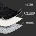 Shag Rug Large Size Cloud Night Grey Fluffy Machine Washable Area Rug