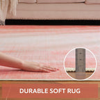 Modern Rug Pink  Abstract Non Slip Modern  Living Room Kitchen and Bedroom