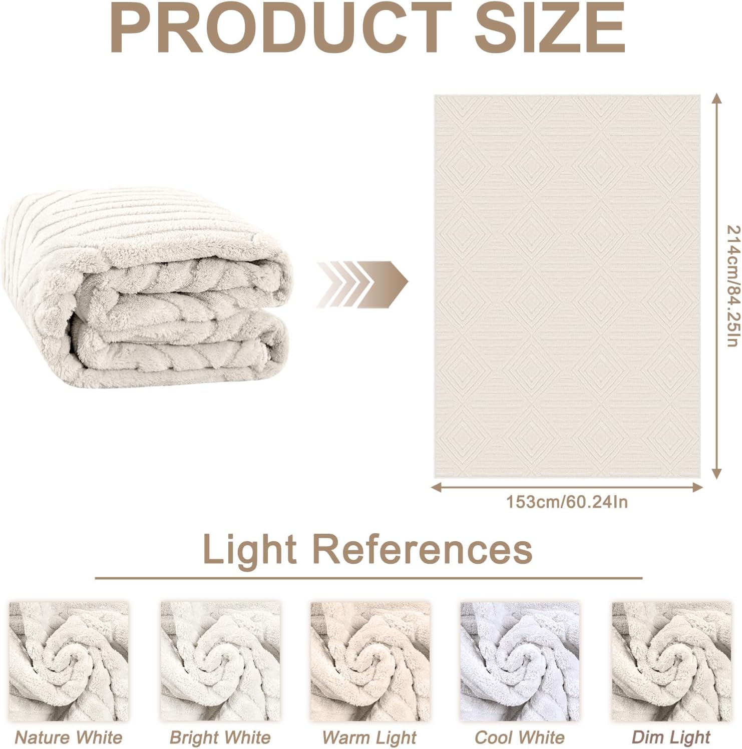 Checkered Cream Boho Washable Rug - Rugsco.ca