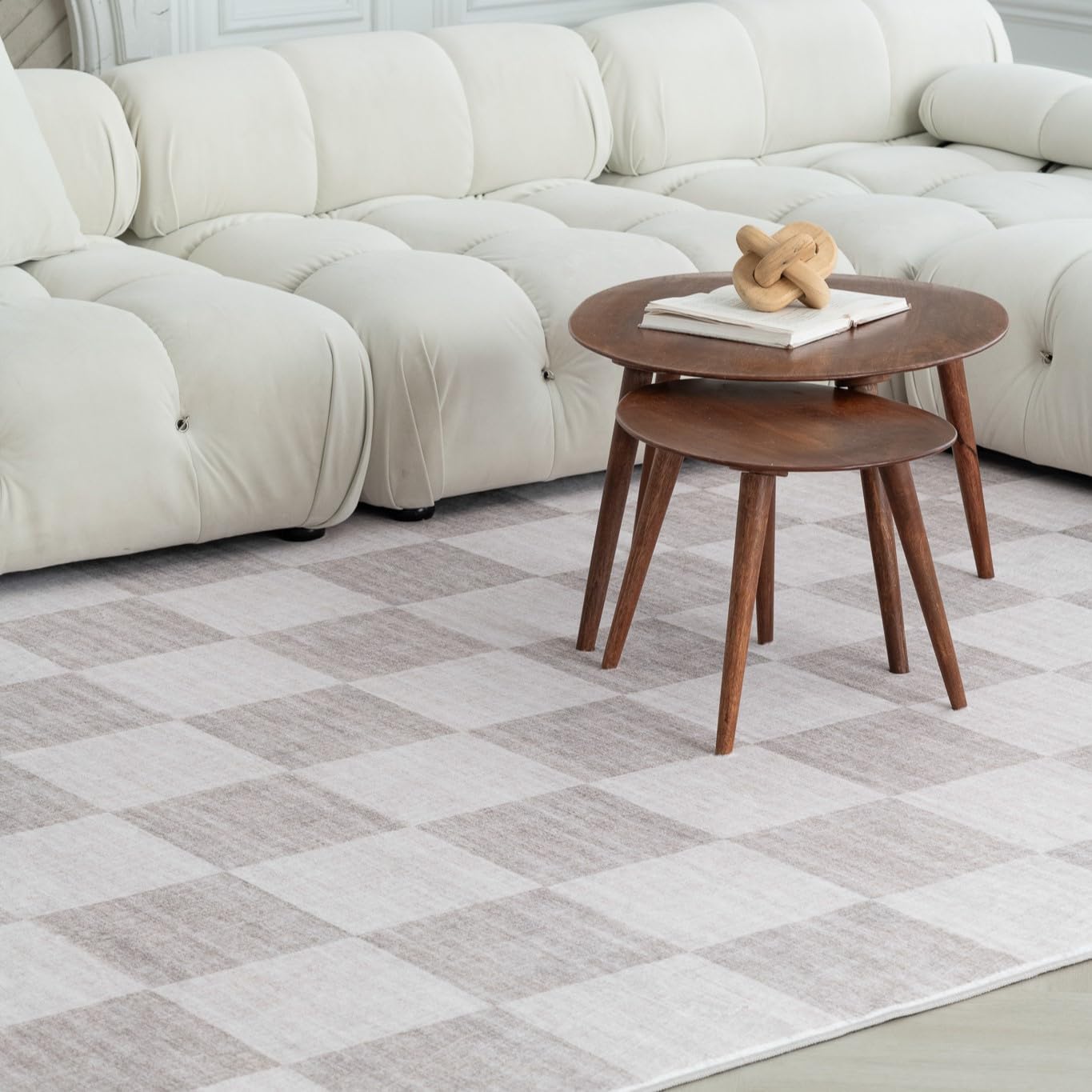 Modern Beige Rug Boho Modern  Living Room Kitchen and Bedroom