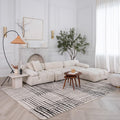 Boho Rug 4x6 High Quality Geometric White and Black Area Rug