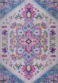 Joy Rug Collection Boho Floral Area Rug 5x7 Traditional Patterned Pink Multicolor Area Carpet