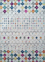 Modern Washable Rug Boho Inspired Non-Slip Multicolor Area Rug Carpet
