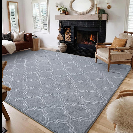 Grey And White Area Rug